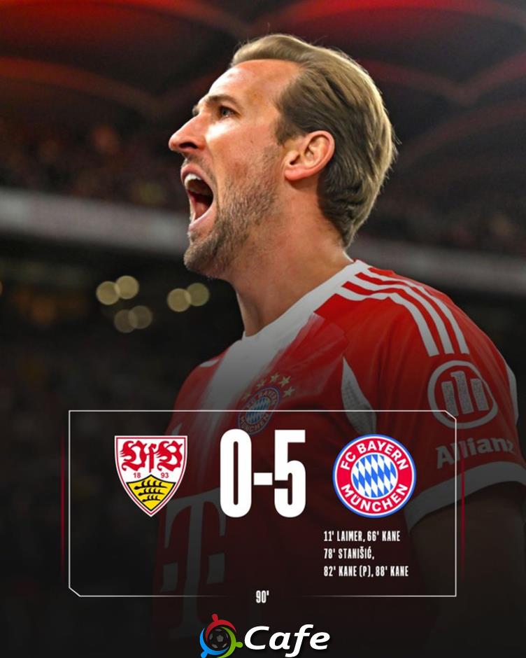 Kane vào sân từ ghế dự bị ghi hat-trick sau 22 phút, Bayern hủy diệt Stuttgart Kane vào sân từ ghế dự bị ghi hat-trick sau 22 phút, Bayern hủy diệt Stuttgart