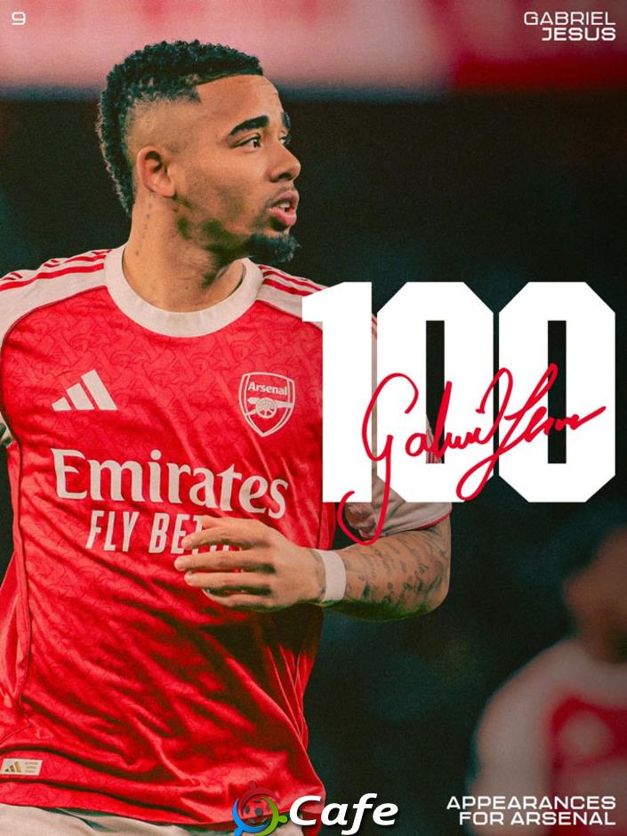 Gabriel Jesus cán mốc đặc biệt trong màu áo Arsenal