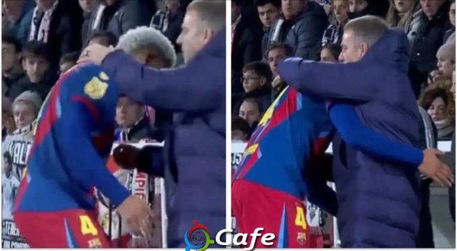 Cái ôm của Araujo và phong cách quản trị đặc biệt của Hansi Flick ở Barca