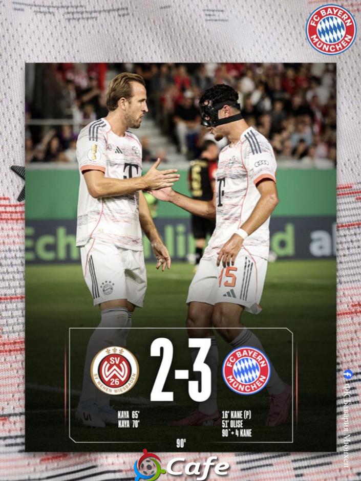 Kết quả Wehen 2-3 Bayern: Hùm xám thắng hú vía