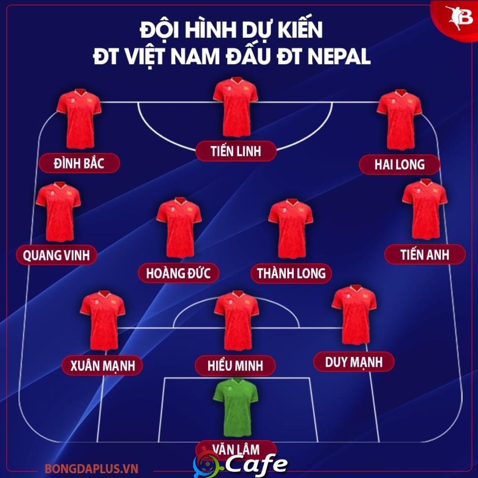 Đội hình dự kiến Việt Nam vs Nepal: Duy Mạnh, Văn Lâm có còn đá chính?