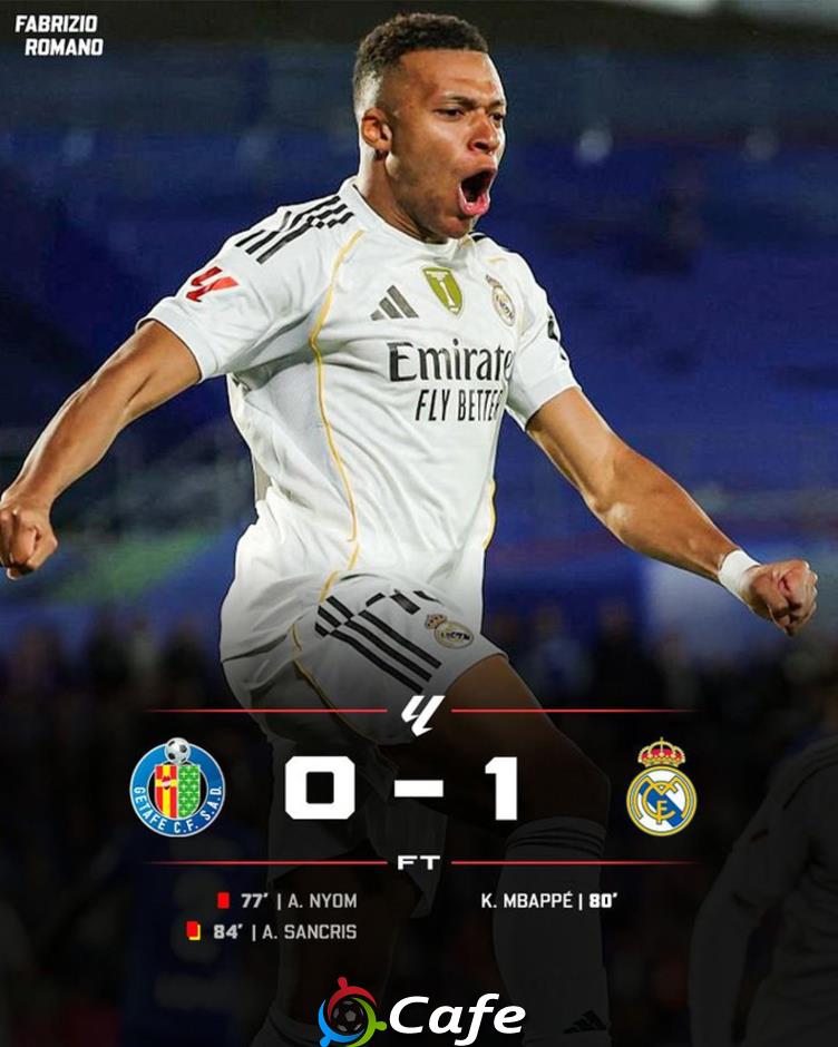 Kết quả Getafe 0-1 Real Madrid: Chiến thắng nhọc nhằn