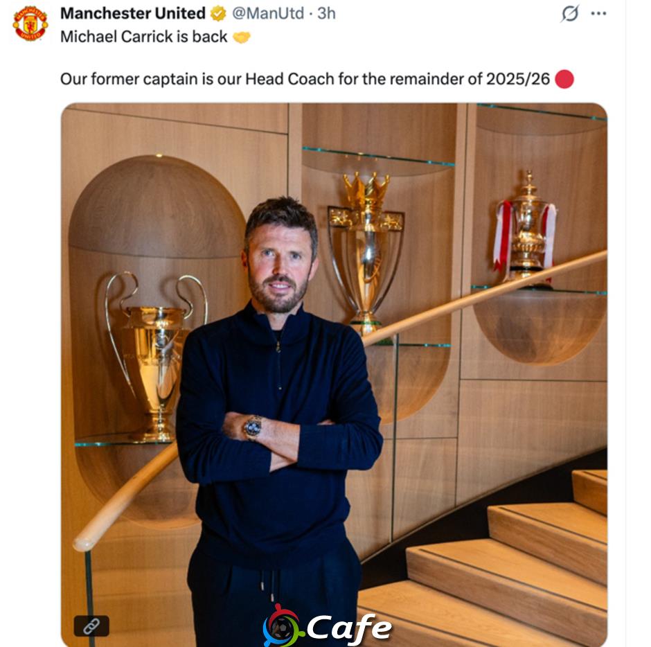 Chi tiết ngầm đáng chú ý trong thông báo bổ nhiệm Michael Carrick của MU