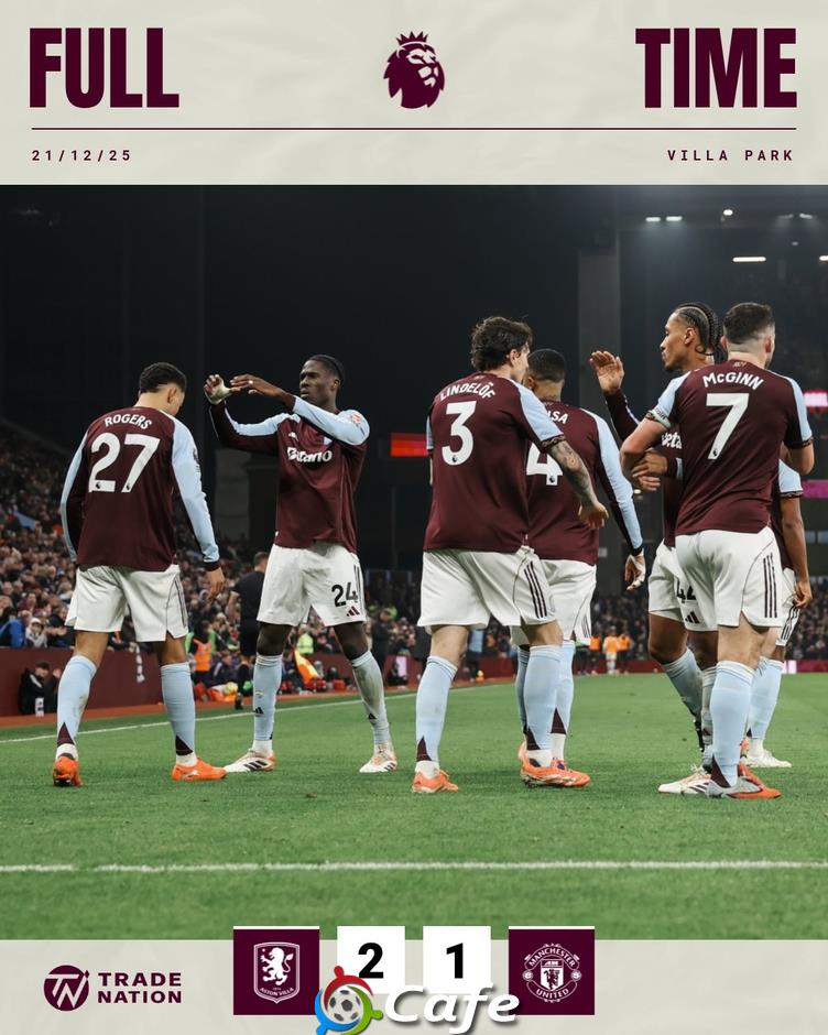 Kết quả Aston Villa 2-1 MU: 3 điểm ở lại Villa Park