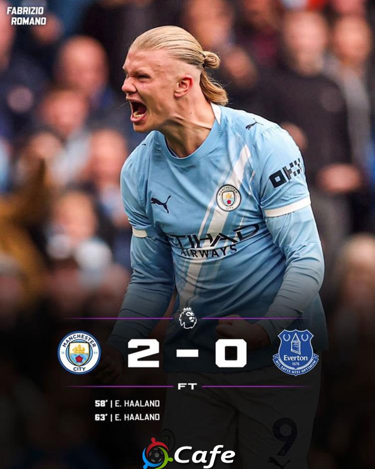 Kết quả Man City 2-0 Everton: Không thể cản Haaland