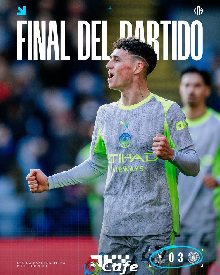 Tường thuật Crystal Palace 0-3 Man City